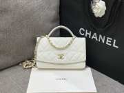 Uubags Chanel Small 25C Top Handle Bag in White 17x19.5x5cm - 1