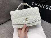 Uubags Chanel Small 25C Top Handle Bag in White 17x19.5x5cm - 3