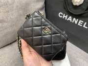 Uubags Chanel Mesh Shiny Lambskin Clutch With Chain Black 15x21.5x6cm - 4