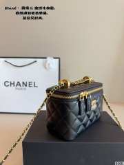 Uubags Chanel Small Woc Vanity Case Lambskin Black 17x8x10cm - 6