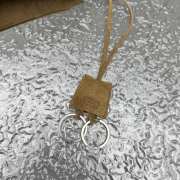 Uubags Balenciaga Rodeo handbag mini in noce/white suede calfskin and white fleecel, aged-silver hardware - 3