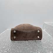 Uubags Balenciaga Rodeo Handbag mini in light espresso waxed suede calfskin and smooth calfskin, aged-silver hardware - 6