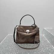 Uubags Balenciaga Rodeo Handbag mini in light espresso waxed suede calfskin and smooth calfskin, aged-silver hardware - 4