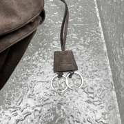 Uubags Balenciaga Rodeo handbag in large light espresso waxed suede calfskin and smooth calfskin, aged-silver hardware - 3