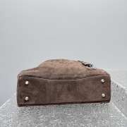 Uubags Balenciaga Rodeo handbag in light espresso waxed suede calfskin, aged-silver hardware - 4