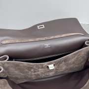 Uubags Balenciaga Rodeo handbag in light espresso waxed suede calfskin, aged-silver hardware - 2