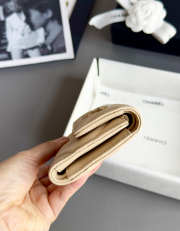 Uubags Chanel 19 Small Flap Wallet Lambskin Light Beige 9.5x10.7x2.7cm - 4