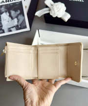 Uubags Chanel 19 Small Flap Wallet Lambskin Light Beige 9.5x10.7x2.7cm - 5