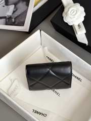 Uubags Chanel 19 Small Flap Wallet Lambskin Black 9.5x10.7x2.7cm - 4