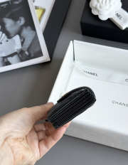 Uubags Chanel card holder in black caviar leather with gold hardware 10.4x7x2cm - 3