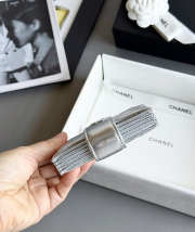 Uubags Chanel Classic Flap Card Holder Silver Metallic Lambskin With Silver-tone Metal 10.4x7x2cm - 6