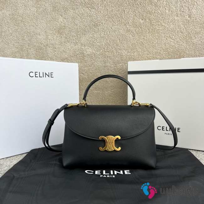 Uubags Celine Medium Nino Bag In Black Supple Grained Calfskin 25x17.5x10cm - 1