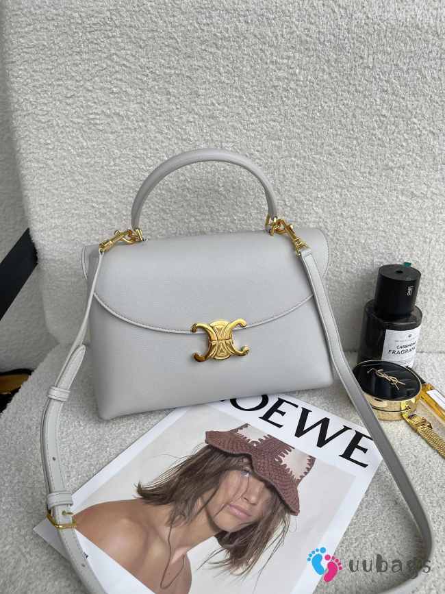 Uubags Celine Medium Nino Bag In White Supple Grained Calfskin 25x17.5x10cm - 1