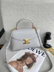 Uubags Celine Medium Nino Bag In White Supple Grained Calfskin 25x17.5x10cm - 1