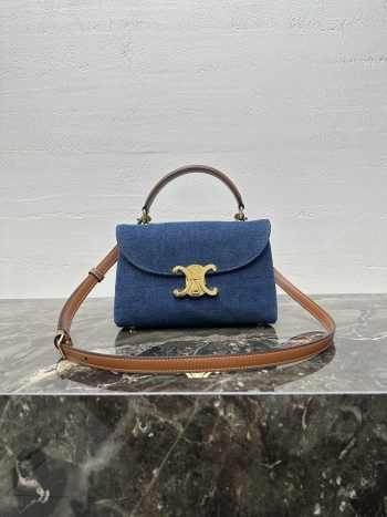 Uubags Celine Nino Teen Denim/Tan Bag 20.5x13x8cm