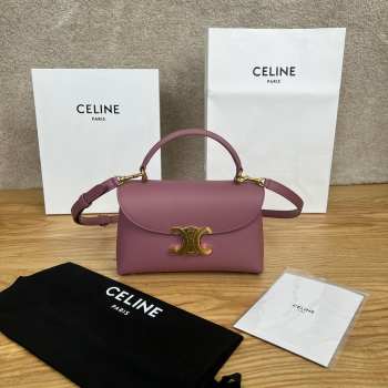 Uubags Celine Teen Nino Bag In Vintage Rose Smooth Satinated Calfskin 20.5x13x8cm