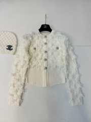 Uubags Balmain Cropped Fringe-Effect Knit Cardigan with Decorative Buttons - 6