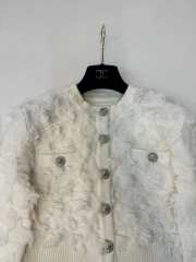 Uubags Balmain Cropped Fringe-Effect Knit Cardigan with Decorative Buttons - 4