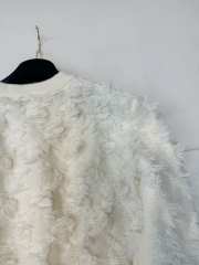 Uubags Balmain Cropped Fringe-Effect Knit Cardigan with Decorative Buttons - 2