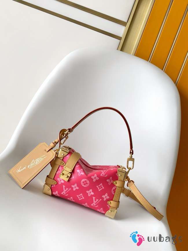Uubags Louis Vuitton M27784 PM Side Trunk Bag Monogram Origine Rose Ruban 19x12.5x7.5cm - 1