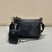 Uubags Prada 1BH168 Re-Edition 2005 Re-Nylon Mini Shoulder Bag with Detachable Pouch In Black - 6