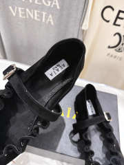 Uubags Alaïa Lace-Up Ballet Flats In Black Suede  - 6