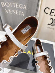 Uubags Alaïa Lace-Up Ballet Flats In White Calfskin - 2