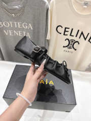 Uubags Alaïa Lace-Up Ballet Flats In Black Calfskin - 6