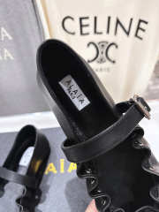 Uubags Alaïa Lace-Up Ballet Flats In Black Calfskin - 5