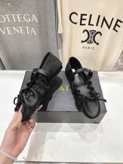 Uubags Alaïa Lace-Up Ballet Flats In Black Calfskin - 2