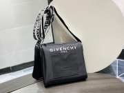 Uubags Givenchy Deep Green/Black Nylon and Leather Messenger Bag 26x22x3cm - 1