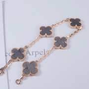 Uubags Van Cleef & Arpels Black and Gold Clover Bracelet - 6