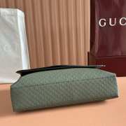 Uubags Gucci large shoulder bag with chain sage green GG leather 36x19.5x9.5cm - 2