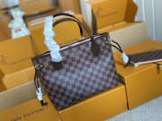 Uubags Louis Vuitton Neverfull PM Damier Ebene Bag Brown Pink Inside 29x21x12cm - 1