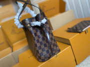Uubags Louis Vuitton Neverfull PM Damier Ebene Bag Brown Pink Inside 29x21x12cm - 6