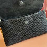 Uubags Gucci large shoulder bag with chain black GG suede 36x19.5x9.5cm - 3