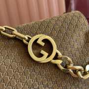 Uubags Gucci large shoulder bag with chain brown GG suede 36x19.5x9.5cm - 5