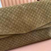 Uubags Gucci large shoulder bag with chain brown GG suede 36x19.5x9.5cm - 4