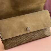 Uubags Gucci large shoulder bag with chain brown GG suede 36x19.5x9.5cm - 2