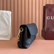 Uubags Gucci large shoulder bag with chain black GG leather 36x19.5x9.5cm - 6