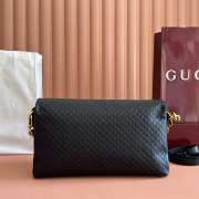 Uubags Gucci large shoulder bag with chain black GG leather 36x19.5x9.5cm - 5