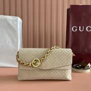 Uubags Gucci medium shoulder bag with chain beige GG suede 28x16x7cm - 1