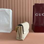 Uubags Gucci medium shoulder bag with chain beige GG suede 28x16x7cm - 6