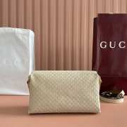 Uubags Gucci medium shoulder bag with chain beige GG suede 28x16x7cm - 5
