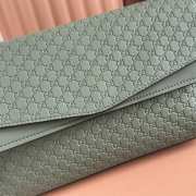 Uubags Gucci medium shoulder bag with chain sage green GG leather 28x16x7cm - 4