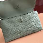 Uubags Gucci medium shoulder bag with chain sage green GG leather 28x16x7cm - 3