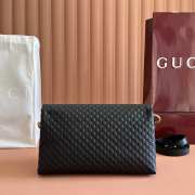 Uubags Gucci medium shoulder bag with chain black GG leather 28x16x7cm - 6