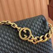 Uubags Gucci medium shoulder bag with chain black GG leather 28x16x7cm - 2