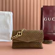 Uubags Gucci medium shoulder bag with chain brown GG leather 28x16x7cm - 1