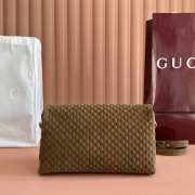 Uubags Gucci medium shoulder bag with chain brown GG leather 28x16x7cm - 6